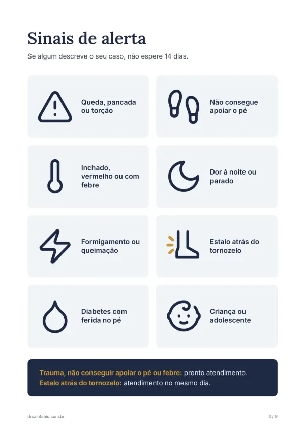 Página 3 do guia: sinais de alerta