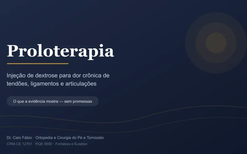 Proloterapia: injeção de dextrose para dor crônica de tendões, ligamentos e articulações — Dr. Caio Fábio